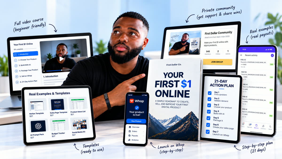 Your First $1 Online Digital Products Course Preview